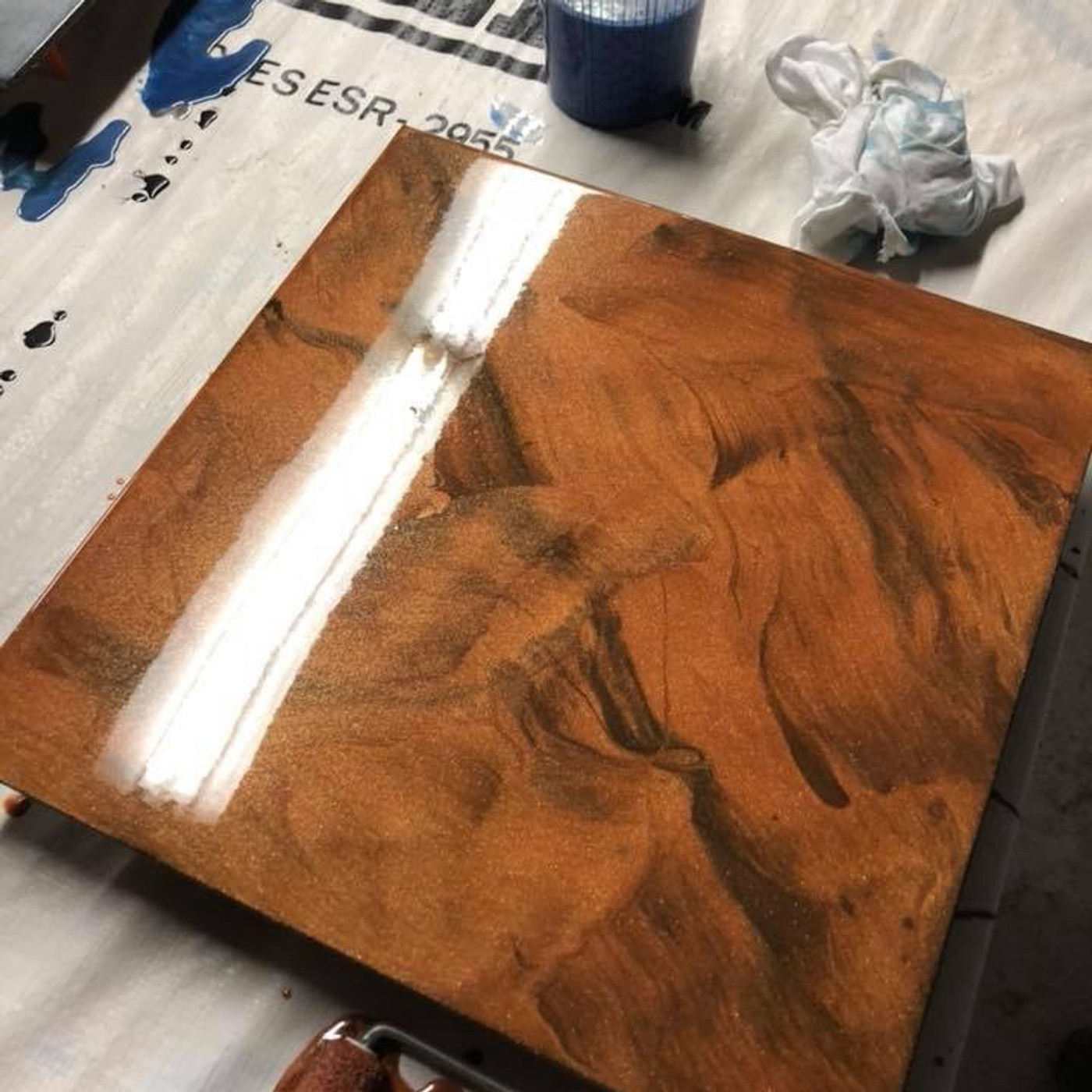 Epoxy garage floor install